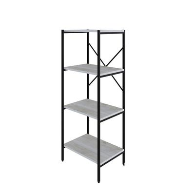 Estante C/04 Prateleiras 118x45x33cm Tub Tueh1144 Snow - Est.preta Snow / Est.preta