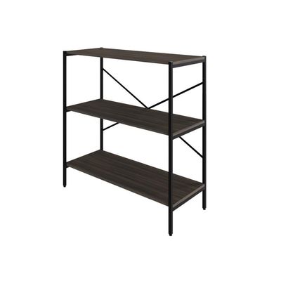 Estante C/03 Prateleiras 84x80x33cm Tub Tueh883 Nogal - Est.preta Nogal / Est.preta