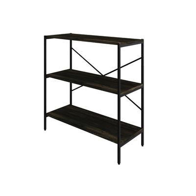 Estante C/03 Prateleiras 84x80x33cm Tub Tueh883 Carvalho Dark - Est.preta Carvalho Dark / Est.preta