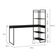 Mesa C/estante Alta 150x64x147cm Com 04 Prateleiras Preto ônix / Est.preta