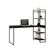 Mesa C/estante Alta 150x64x147cm Com 04 Prateleiras Preto ônix / Est.preta