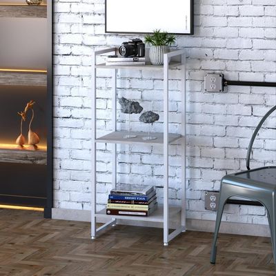 Estante Dynamica 45x30x104cm C/03 Prateleiras Snow / Est.branca Snow / Est.branca
