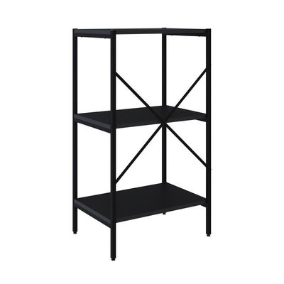 Estante C/03 Prateleiras 84x45x33cm Tub Tueh843 Preto ônix - Est.preta Preto ônix / Est.preta