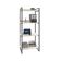 Estante Kuadra 60x40x146cm C/04 Prateleiras Snow / Est.preta Snow / Est.preta