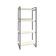 Estante Kuadra 60x40x146cm C/04 Prateleiras Snow / Est.preta Snow / Est.preta