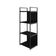 Estante C/04 Prateleiras 118x45x33cm C/fundo Yon Preto Tx/est.preta Preto Tx/est.preta