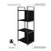 Estante C/04 Prateleiras 118x45x33cm C/fundo Yon Preto Tx/est.preta Preto Tx/est.preta