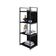 Estante C/04 Prateleiras 118x45x33cm C/fundo Yon Preto Tx/est.preta Preto Tx/est.preta