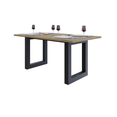 Mesa De Jantar Bronx R 160x90x77cm Brmj9160r Vermont Oak - Est.preta