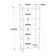 Estante Kuadra 80x40x187cm C/05 Prateleiras Snow / Est.preta Snow / Est.preta