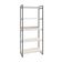 Estante Kuadra 80x40x187cm C/05 Prateleiras Snow / Est.preta Snow / Est.preta