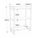 Estante Kuadra 80x40x104cm C/03 Prateleiras Snow / Est.preta Snow / Est.preta