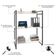 Estante Kuadra 80x40x104cm C/03 Prateleiras Snow / Est.preta Snow / Est.preta