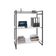 Estante Kuadra 80x40x104cm C/03 Prateleiras Branco Chess / Est.preta Branco Chess / Est.preta