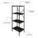 Estante C/04 Prateleiras 118x45x33cm Tub Tueh1144 Carvalho Dark - Est.preta Carvalho Dark / Est.preta