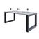 Mesa De Jantar Bronx 180x90x77cm Brmj9180 Branco Tx - Est.preta Branco Tx/est.preta