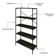 Estante C/05 Prateleiras 152x80x33cm Tub Tueh1585 Carvalho Dark - Est.preta Carvalho Dark / Est.preta