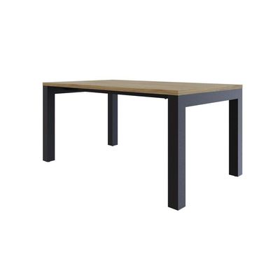 Mesa De Jantar Bronx U 160x90x77cm Brmj9160u Vermont Oak - Est.preta Vermont Oak/est.preta