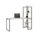 Mesa C/estante Alta 150x64x147cm C/04 Prateleiras Branco Chess / Est.preta