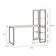 Mesa C/estante Alta 150x64x147cm C/04 Prateleiras Branco Chess / Est.preta