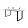 Mesa De Jantar Queens R 200x90x77cm Qemj9200r Branco Tx - Est.preta Branco Tx/est.preta