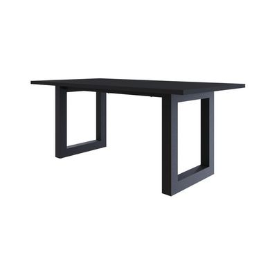 Mesa De Jantar Bronx R 180x90x77cm Brmj9180r Preto Tx - Est.preta Preto Tx/est.preta