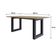 Mesa De Jantar Bronx R 180x90x77cm Brmj9180r Vermont Oak - Est.preta Vermont Oak/est.preta