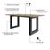Mesa De Jantar Bronx R 180x90x77cm Brmj9180r Vermont Oak - Est.preta Vermont Oak/est.preta