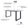 Mesa De Jantar Queens R 180x90x77cm Qemj9180r Branco Tx - Est.preta Branco Tx/est.preta