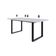 Mesa De Jantar Queens R 180x90x77cm Qemj9180r Branco Tx - Est.preta Branco Tx/est.preta