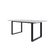 Mesa De Jantar Queens R 180x90x77cm Qemj9180r Branco Tx - Est.preta Branco Tx/est.preta