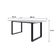 Mesa De Jantar Queens R 180x90x77cm Qemj9180r Branco Tx - Est.preta Branco Tx/est.preta