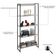 Estante Dynamica 80x30x187cm Com 05 Prateleiras Snow / Est.preta