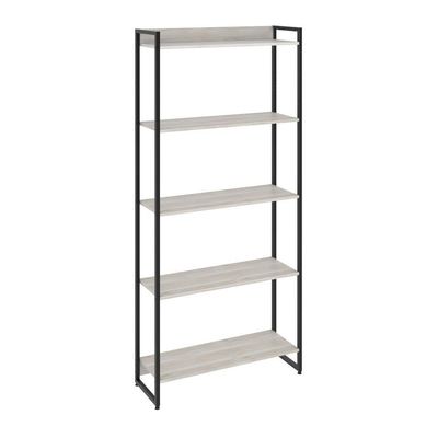 Estante Dynamica 80x30x187cm Com 05 Prateleiras Snow / Est.preta