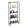 Estante Dynamica 80x30x187cm Com 05 Prateleiras Snow / Est.preta