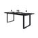 Mesa De Jantar Queens R 200x90x77cm Qemj9200r Preto Tx - Est.preta Preto Tx/est.preta