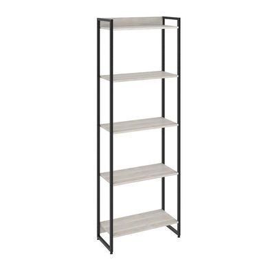Estante Dynamica 60x30x187cm C/05 Prateleiras Snow / Est.preta Snow / Est.preta