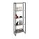 Estante Dynamica 60x30x187cm C/05 Prateleiras Snow / Est.preta Snow / Est.preta