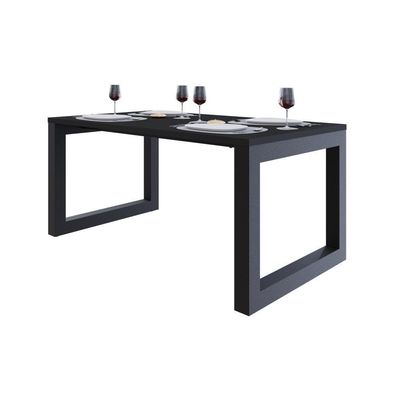 Mesa De Jantar Bronx 160x90x77cm Brmj9160 Preto Tx - Est.preta Preto Tx/est.preta