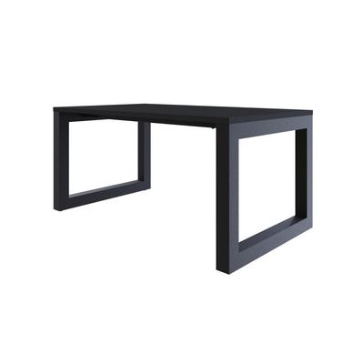 Mesa De Jantar Bronx 160x90x77cm Brmj9160 Preto Tx - Est.preta Preto Tx/est.preta