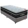 Cama Box Cinza E Colchão Elegant Molas Ensacadas Solteiro Ortobom