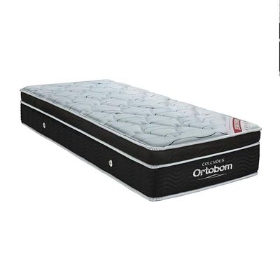 Cama Box Baú Branco E Colchão Elegant Molas Ensacadas Solteiro Ortobom
