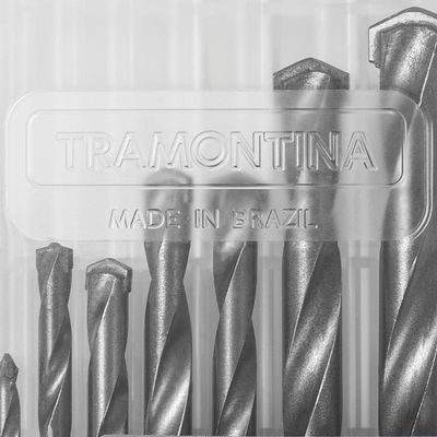 Jogo de Brocas Tramontina em Milímetros para Concreto 7 Peças Aço Inox
