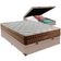 Cama Box Baú Bege E Colchão Star Pillow In Casal