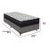 Cama Box Cinza E Colchão Airtech 150 Espuma D45 Solteiro Ortobom