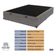 Cama Box Baú Casal E Colchão Black Graphite Anjos Molas Ensacadas Cinza