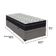 Cama Box Baú Cinza E Colchão Airtech 150 Espuma D45 Solteiro Ortobom