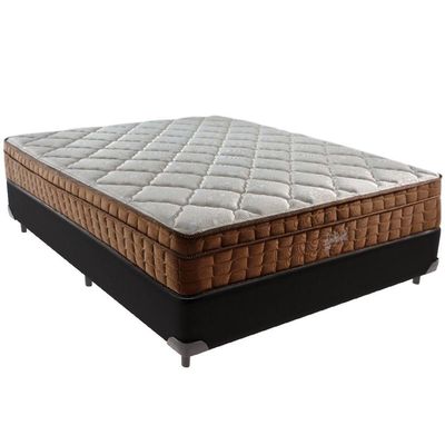 Cama Box Preto E Colchão Star Pillow In Casal