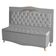 Kit De Cabeceira De Cama Box E Calçadeira Baú Barcelona Queen 160 Cm Retro Capitonê Suede Prata Do Lar Móveis