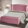 Kit Cabeceira De Cama Box E Calçadeira Baú Luxo Queen 160 Cm Suede Rosa Bebê Do Lar Móveis